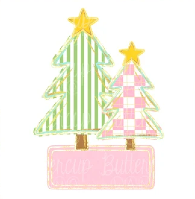 Reindeer + Tree + Gingerbread (Leopard) Name Plate Christmas