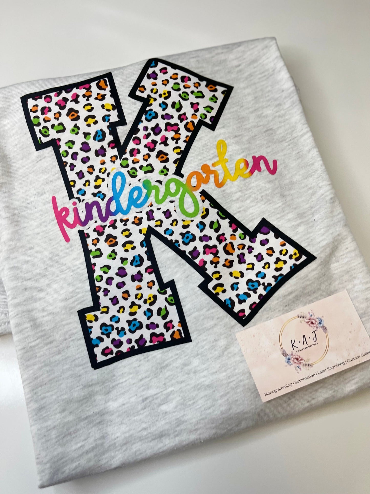 Kindergarten Leopard Rainbow Teacher Shirt,Kindergarten Teacher Shirt,Leopard Teacher Shirt, Kinder Crew Tees,Teacher Match Shirts
