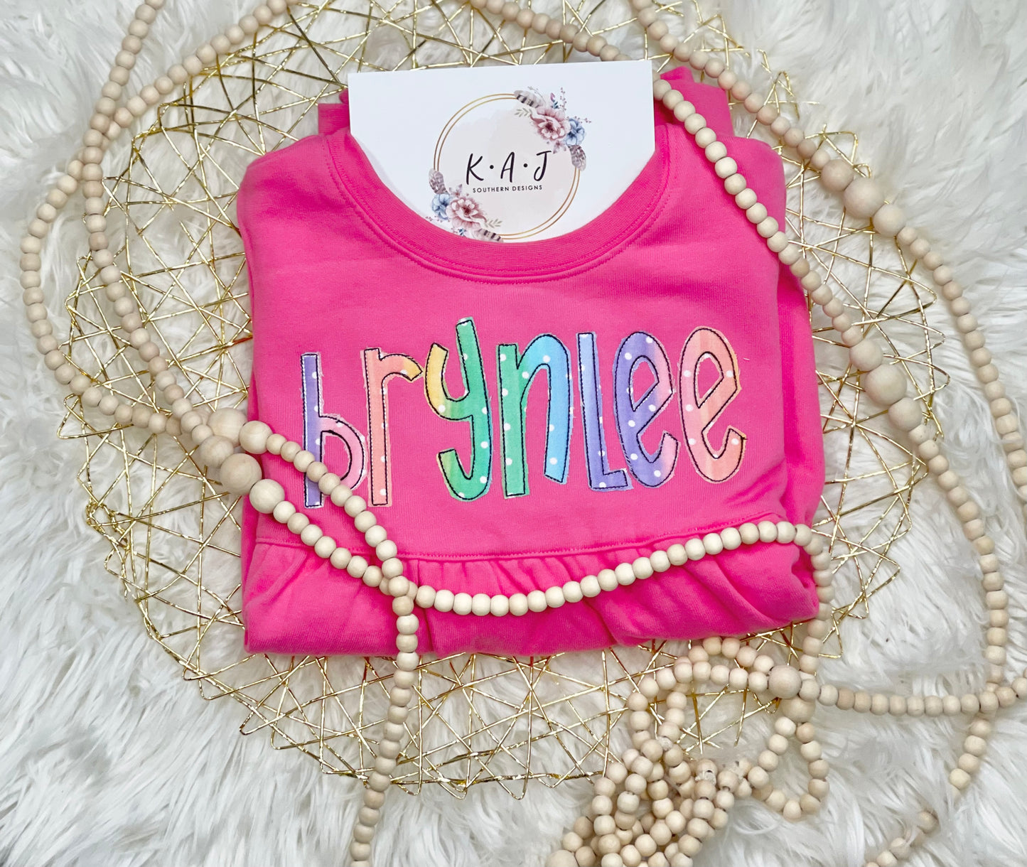 Ombre Rainbow Name Bubble