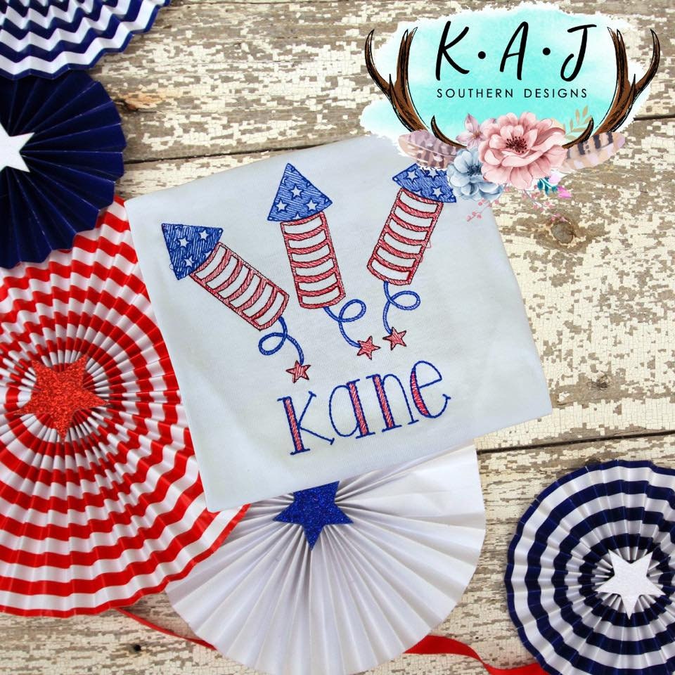 Boys Patriotic Firework Shirt