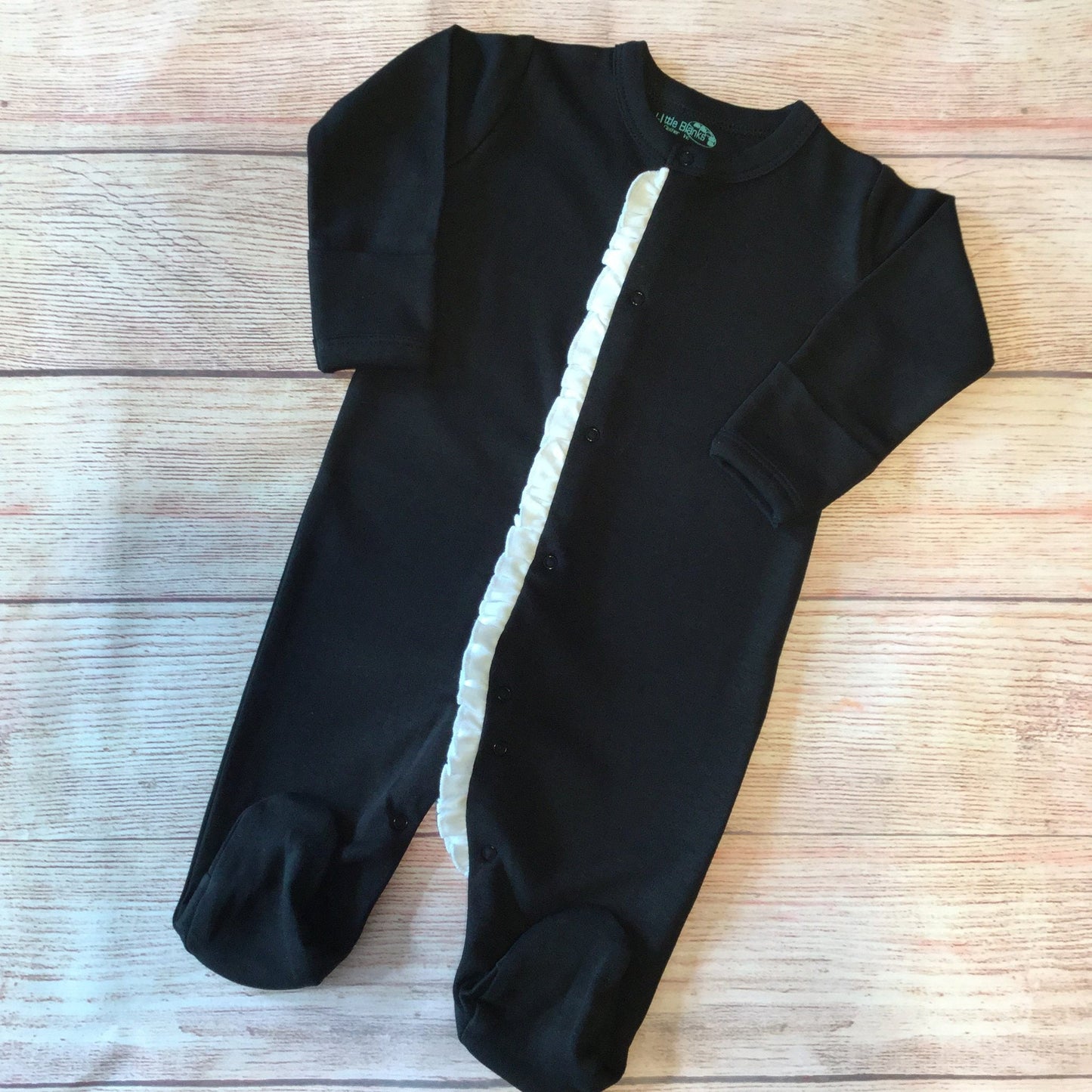 Ruffle Baby Sleeper | Girls Footie Pajamas |Ruffle Footie Pajamas | Personalized Ruffled Footie Pajamas | Girls Monogrammed Pajamas
