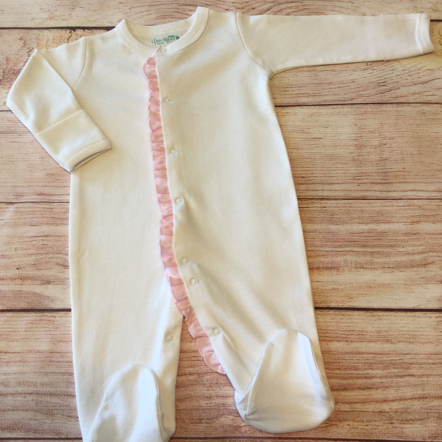 Ruffle Baby Sleeper | Girls Footie Pajamas |Ruffle Footie Pajamas | Personalized Ruffled Footie Pajamas | Girls Monogrammed Pajamas