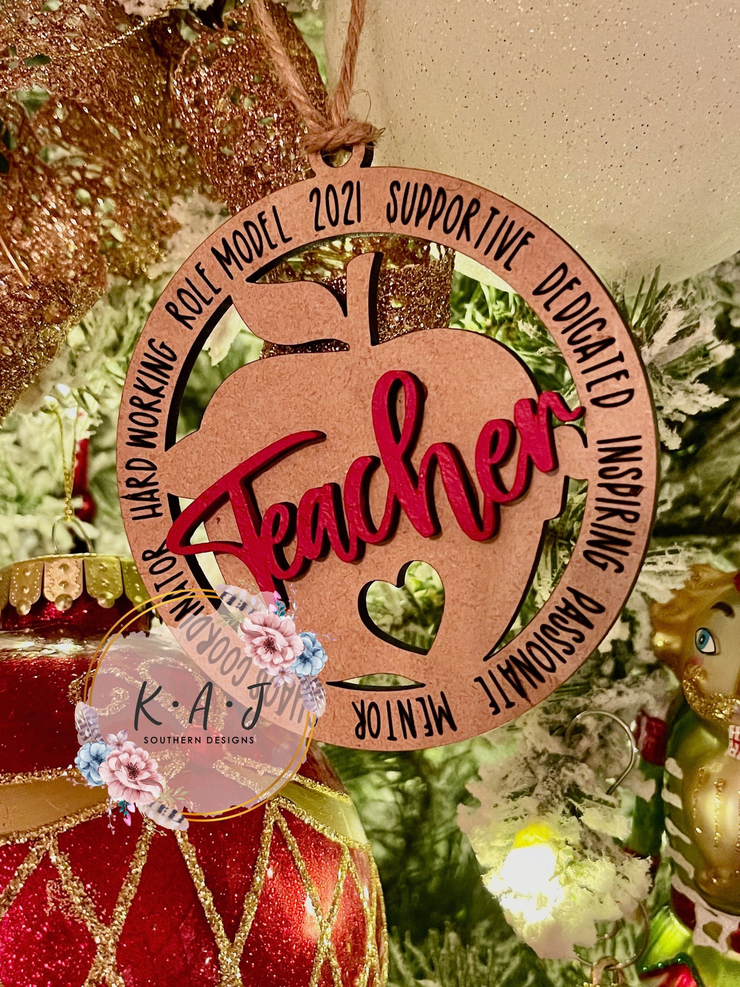 Teacher Gift | Christmas Ornament | Teacher Christmas Ornament | Teacher Christmas Gift