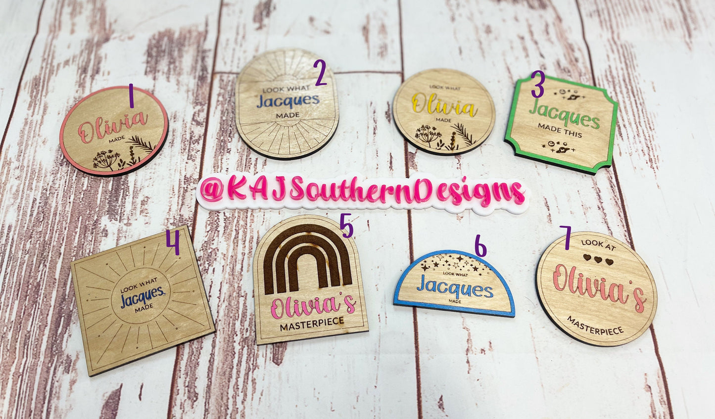 Artwork Display, Kids Art Display Magnets, Grandparent's Gift, Mothers Day Gift, Fathers Day Gift, Refrigerator Art Magnets