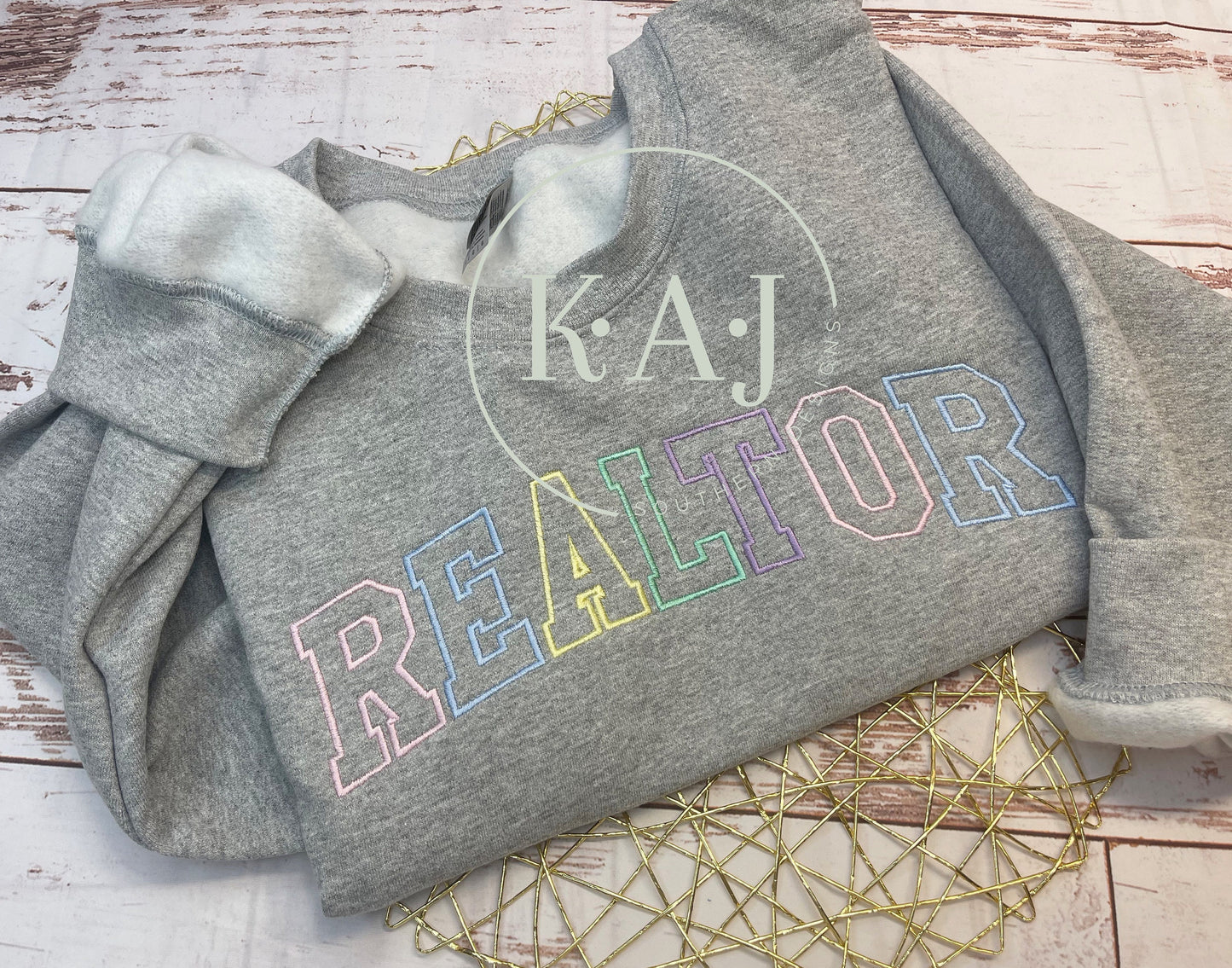Realtor Sweatshirt, REALTOR Crew Neck, Pastel Realtor Sweatshirt,Occupation Sweatshirt, Varsity letters, Realtor Sweater