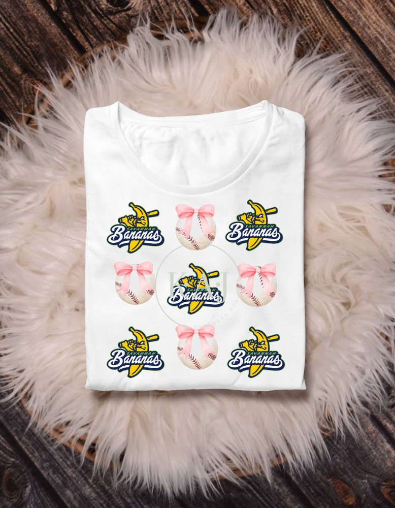 Girly Banana Ball Tshirt,Savannah Baseball Tee,Savannah Bananas Coquette Shirt,Baseball Coquette,Banana Ball,Savannah Banana Shirts