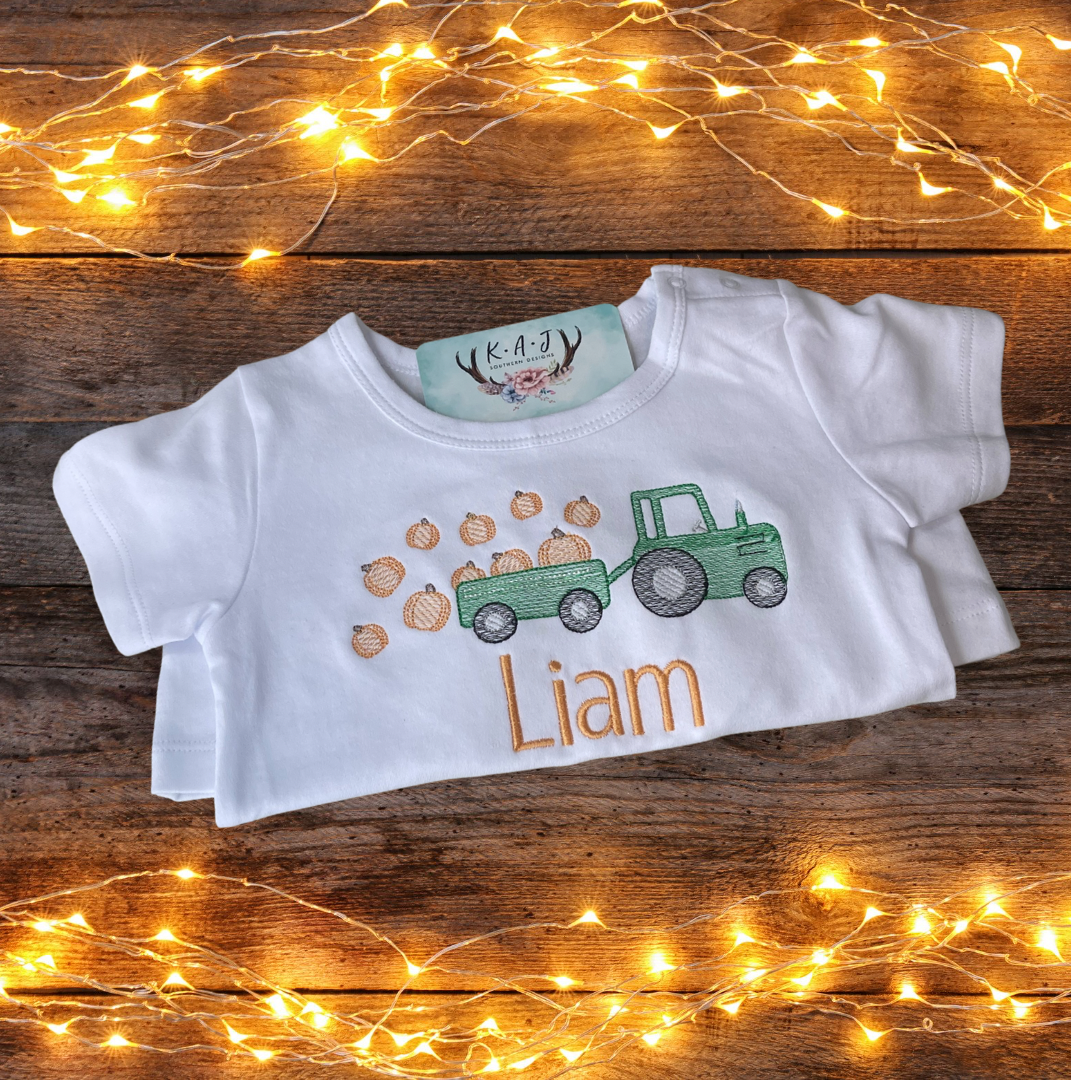 Pumpkin Tractor Shirt