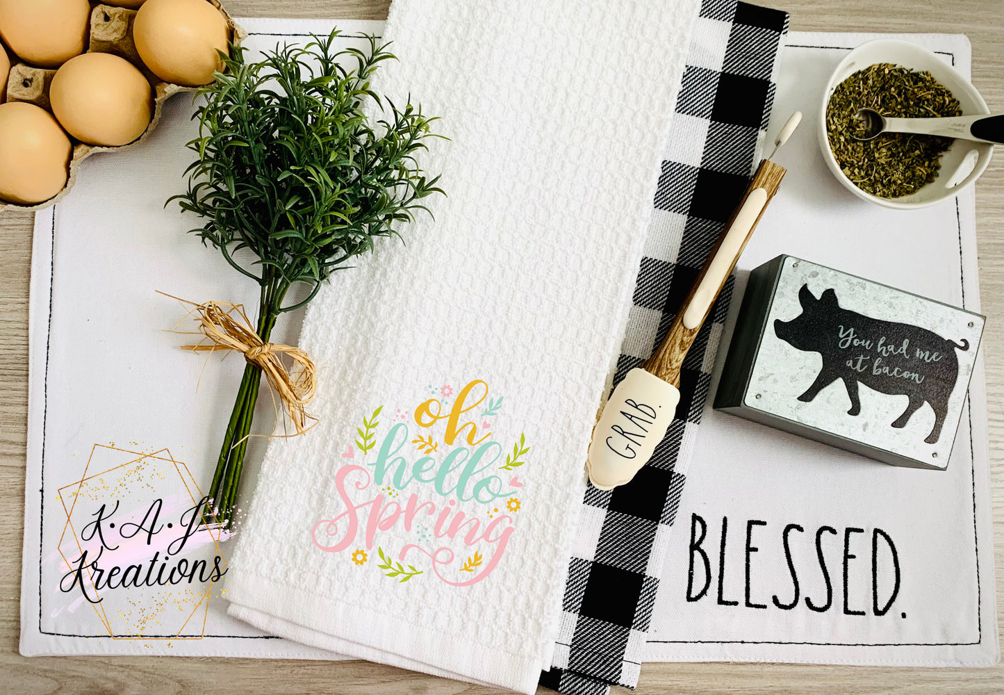 Easter Waffle Towels