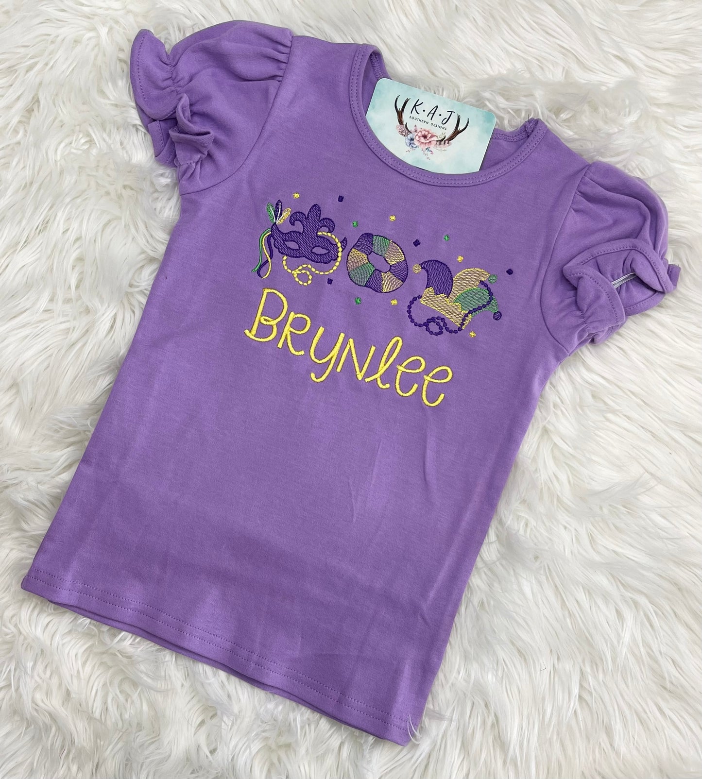 Girls Mardi Gras Shirt