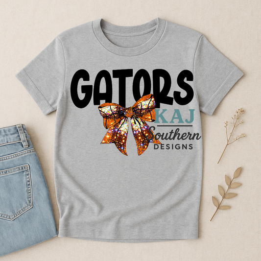Gators Football Coquette Mascot Spirit Tee
