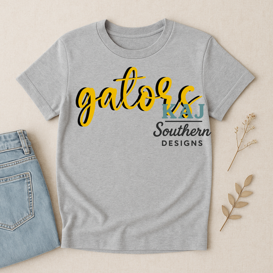Gators Script Mascot Spirit Tee