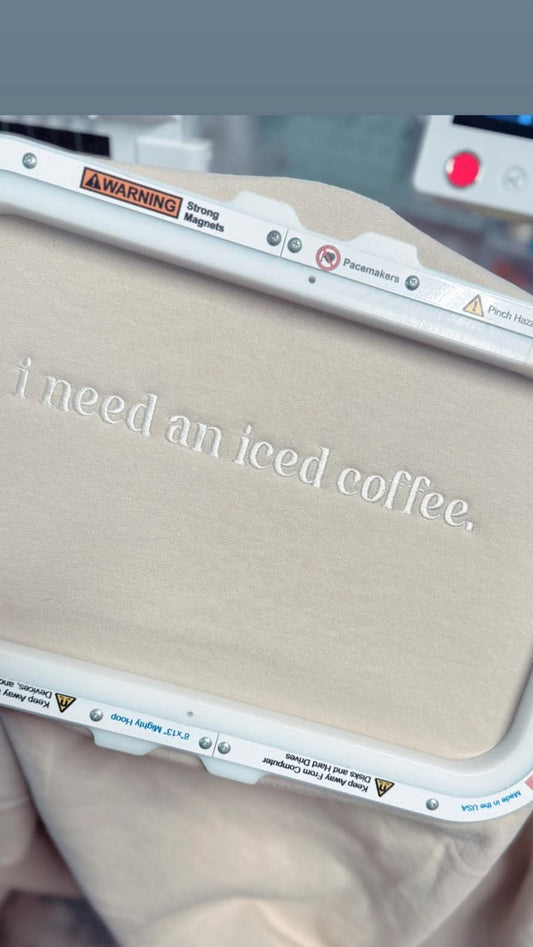 I Need an Iced Coffee – Monochromatic Gildan Pullover