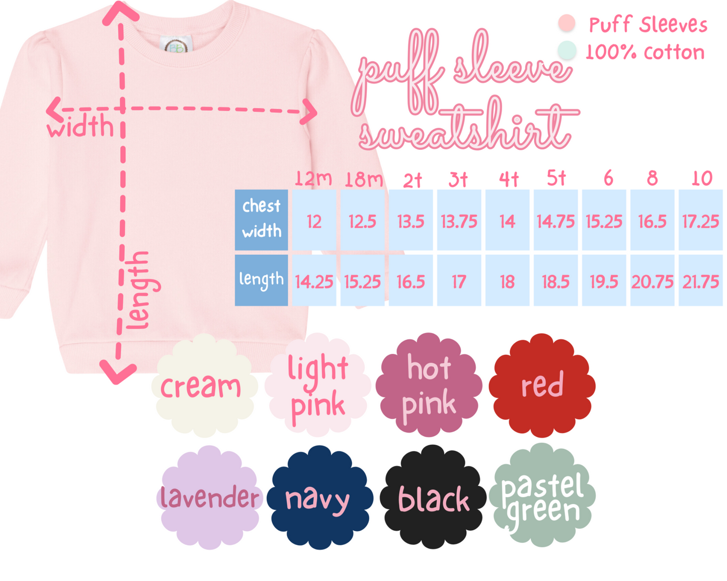 Puff Sleeve Monogram Sweatshirt