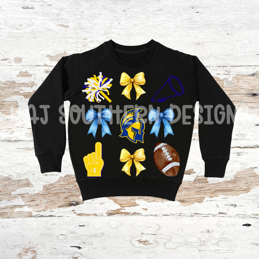 Black Sweatshirt with Colorful Graphics EA Coquette