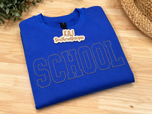 Custom School Appliqué Crewneck