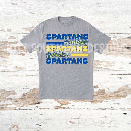 Gray T-Shirt with SPARTANS