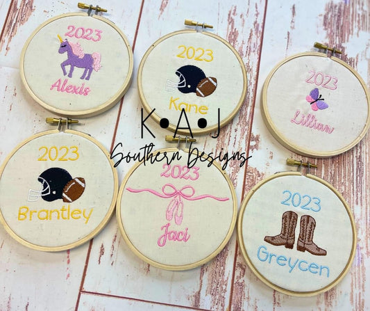 Custom Embroidered Keepsake Ornament