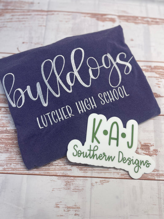 Bulldogs School Embroidery Tee