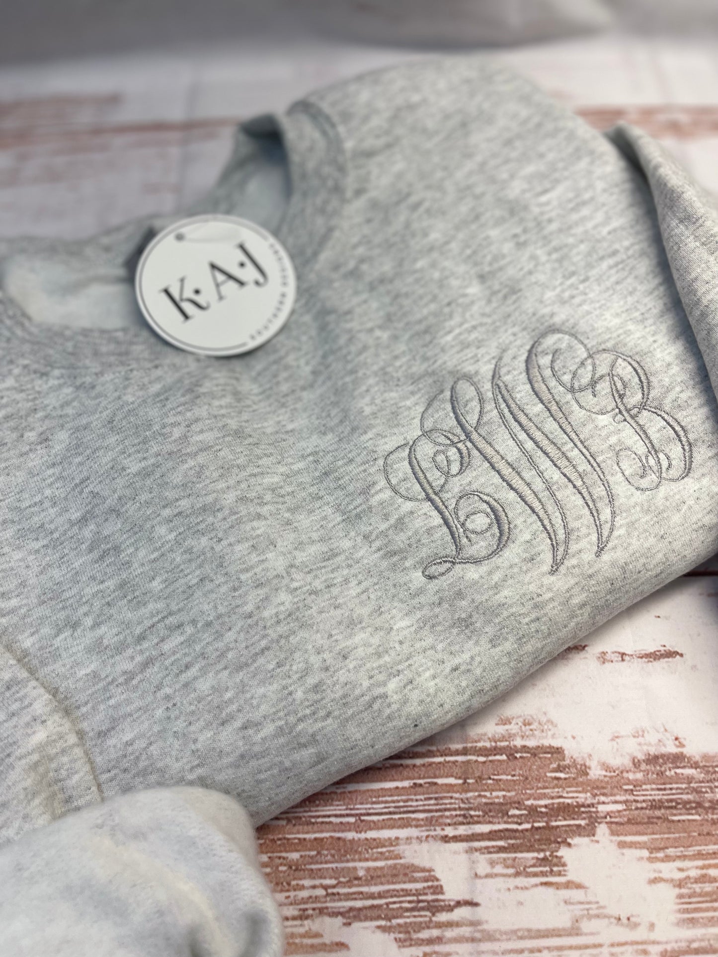 Ash Fancy Monogram Crewneck Sweatshirt
