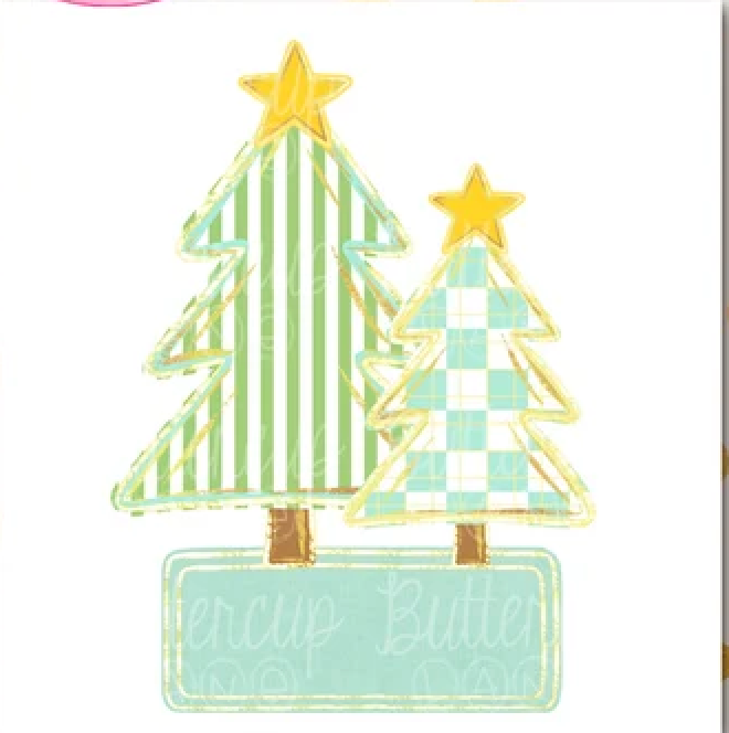 Reindeer + Tree + Gingerbread (Leopard) Name Plate Christmas