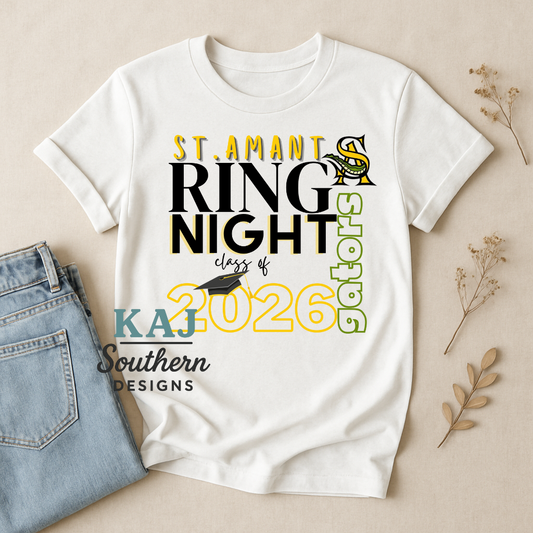 St. Amant Ring Night 2026 Mascot Spirit Tee