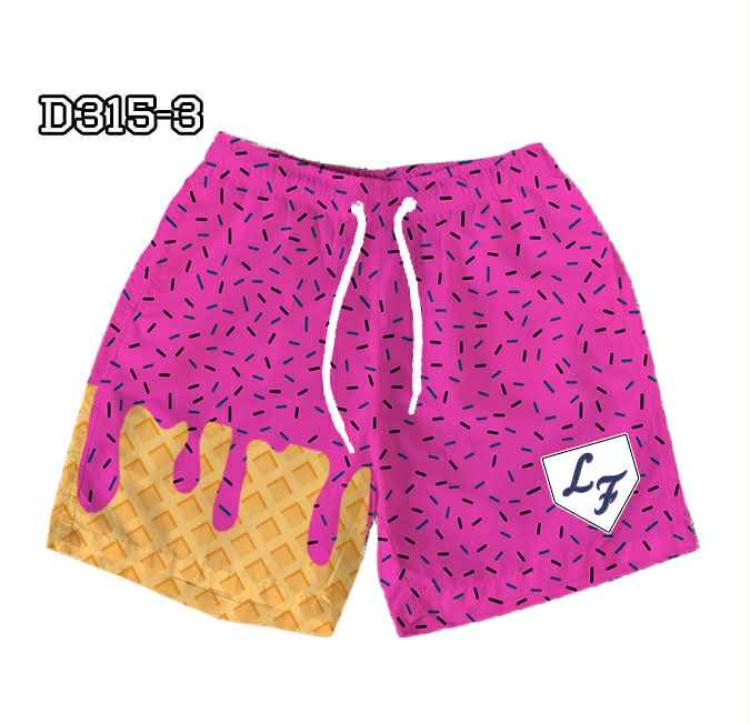 Lady Fury Ice Cream Drip Sprinkle Shorts – Kids & Adults