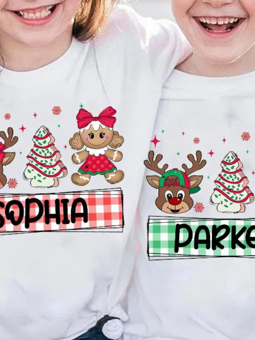Reindeer + Tree + Gingerbread (Leopard) Name Plate Christmas