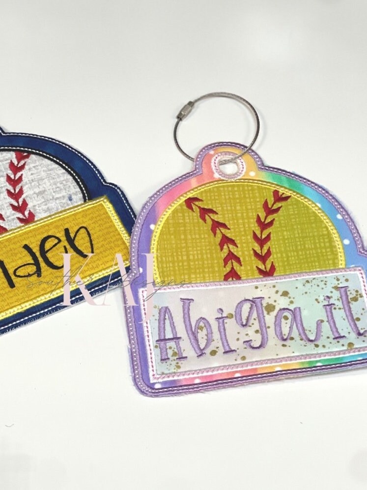 Softball Bag Tag,Custom Bag Tag,Name Tag,Softball Tag,Softball Name Tag, Softball Name,Girla Bag Tag,Girls Name Tag
