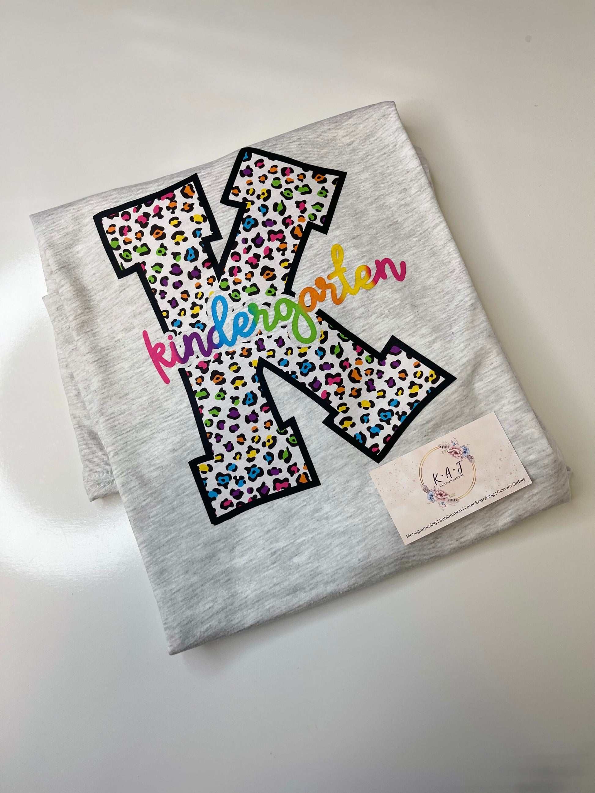 Kindergarten Leopard Rainbow Teacher Shirt,Kindergarten Teacher Shirt,Leopard Teacher Shirt, Kinder Crew Tees,Teacher Match Shirts