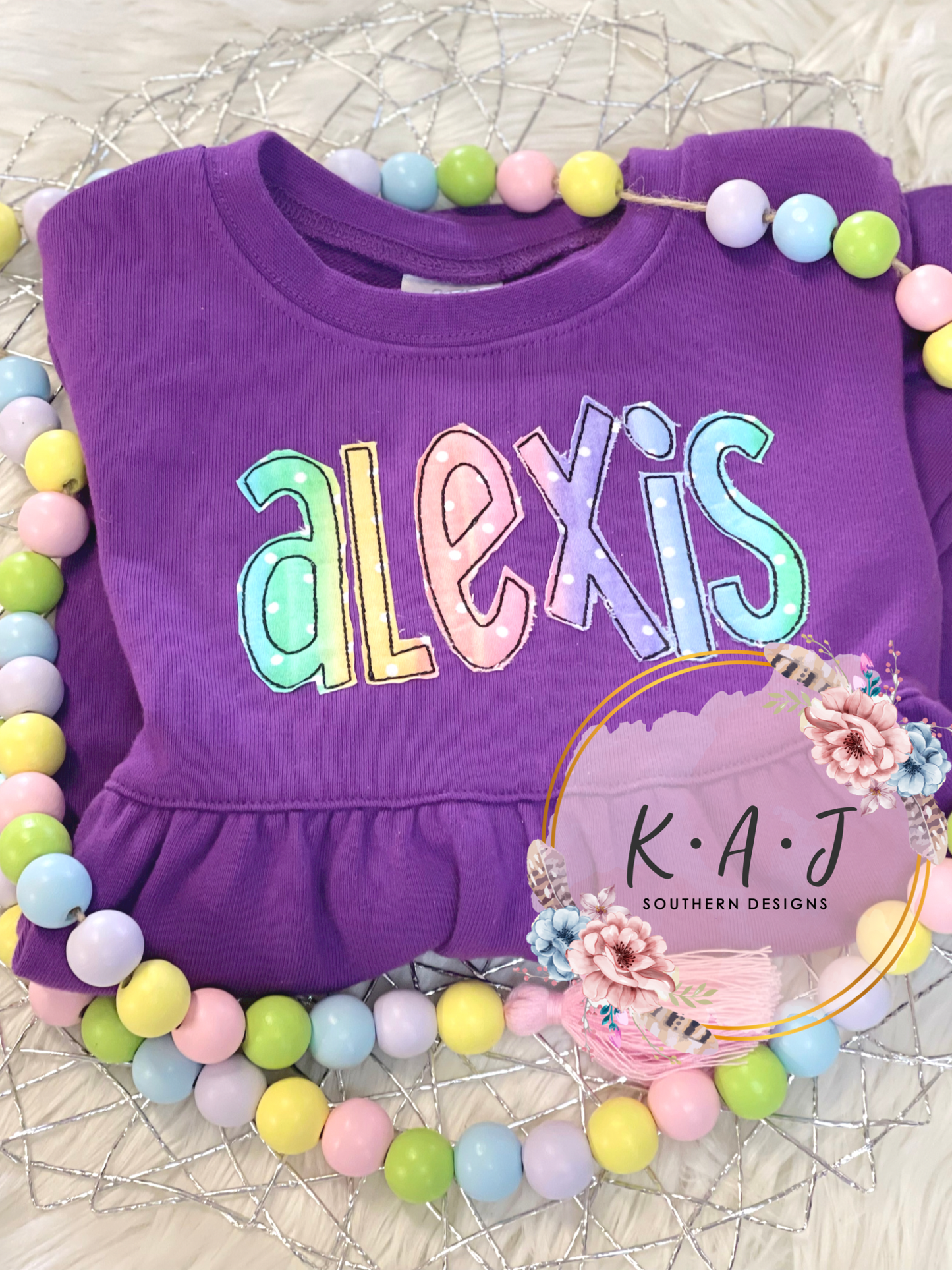 Ombre Rainbow Name Bubble