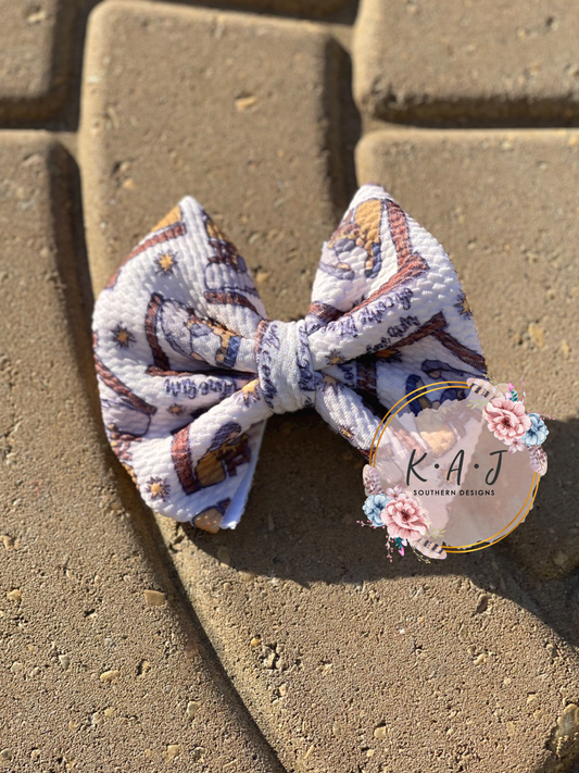Nativity Theme Hair Bow