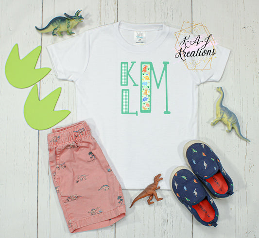 Boys Dino Monogram SS