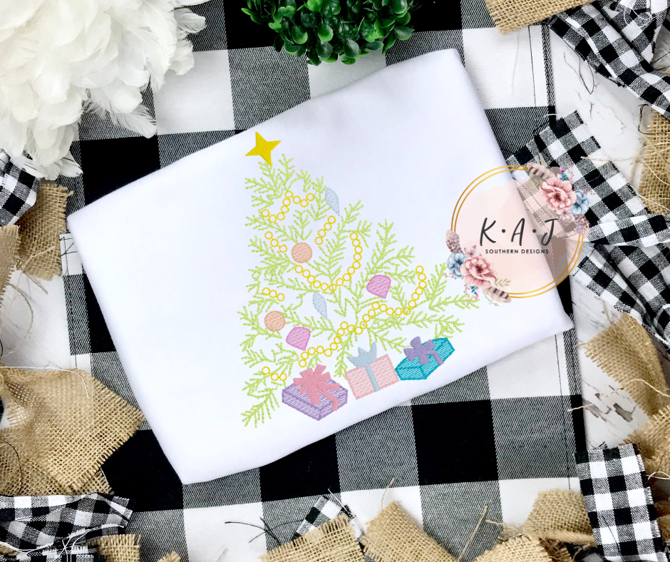 Girly Christmas Tree with Presents