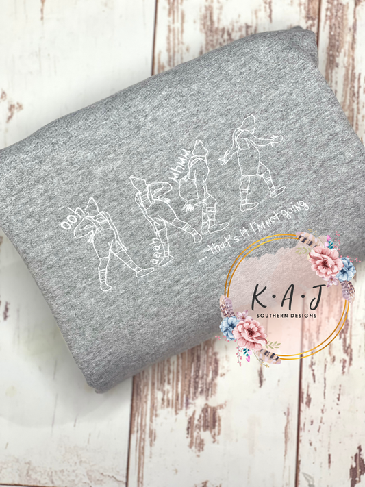 I'm Not Going Embroidered Sweatshirt
