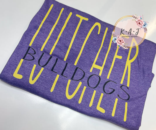 Lutcher Bulldogs Black & Yellow Split