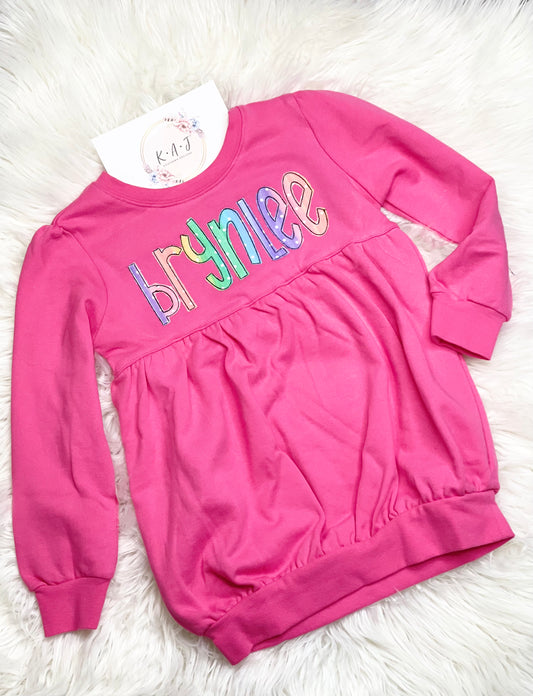 Ombre Rainbow Name Bubble