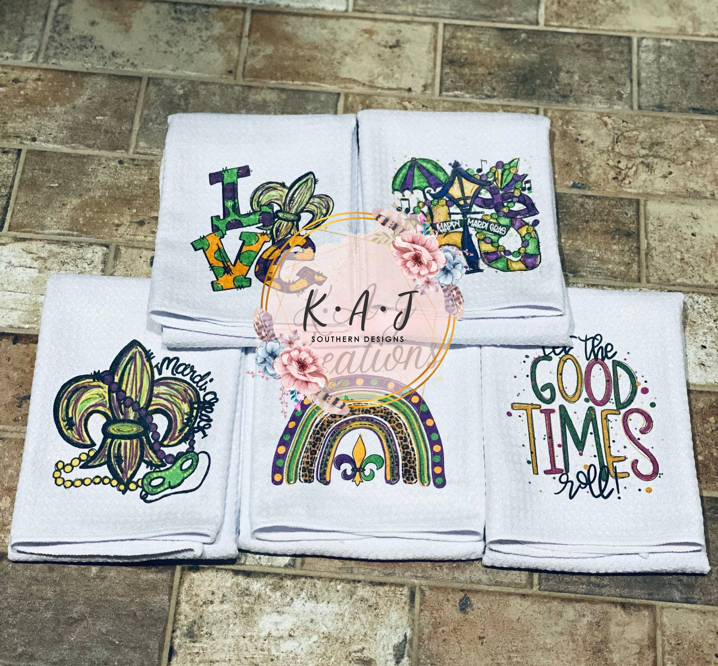 Mardi Gras Kitchen Towels