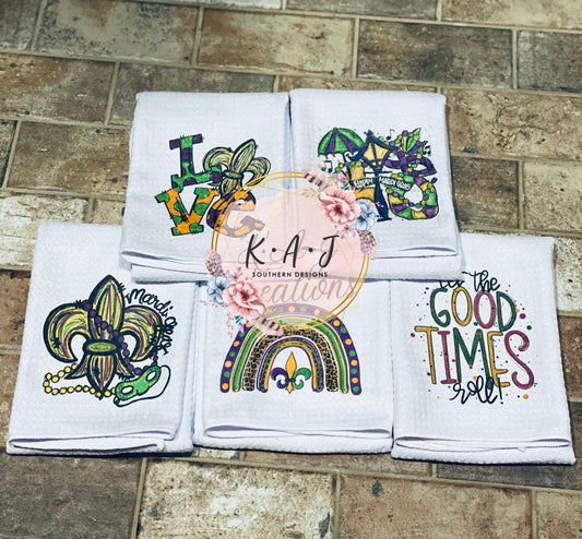 Mardi Gras Kitchen Towels