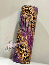 Load image into Gallery viewer, Apparently We’re Trouble When We are Together Purple and Leopard Tumbler
