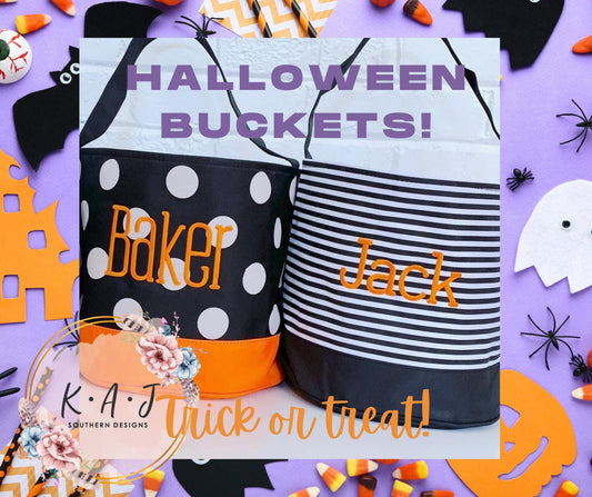 Trick or Treat Bag | Custom Halloween Bucket | Trick or Treat Bag | Trick or Treat Bucket | Kids Halloween Bucket | Kids Trick or Treat Bag