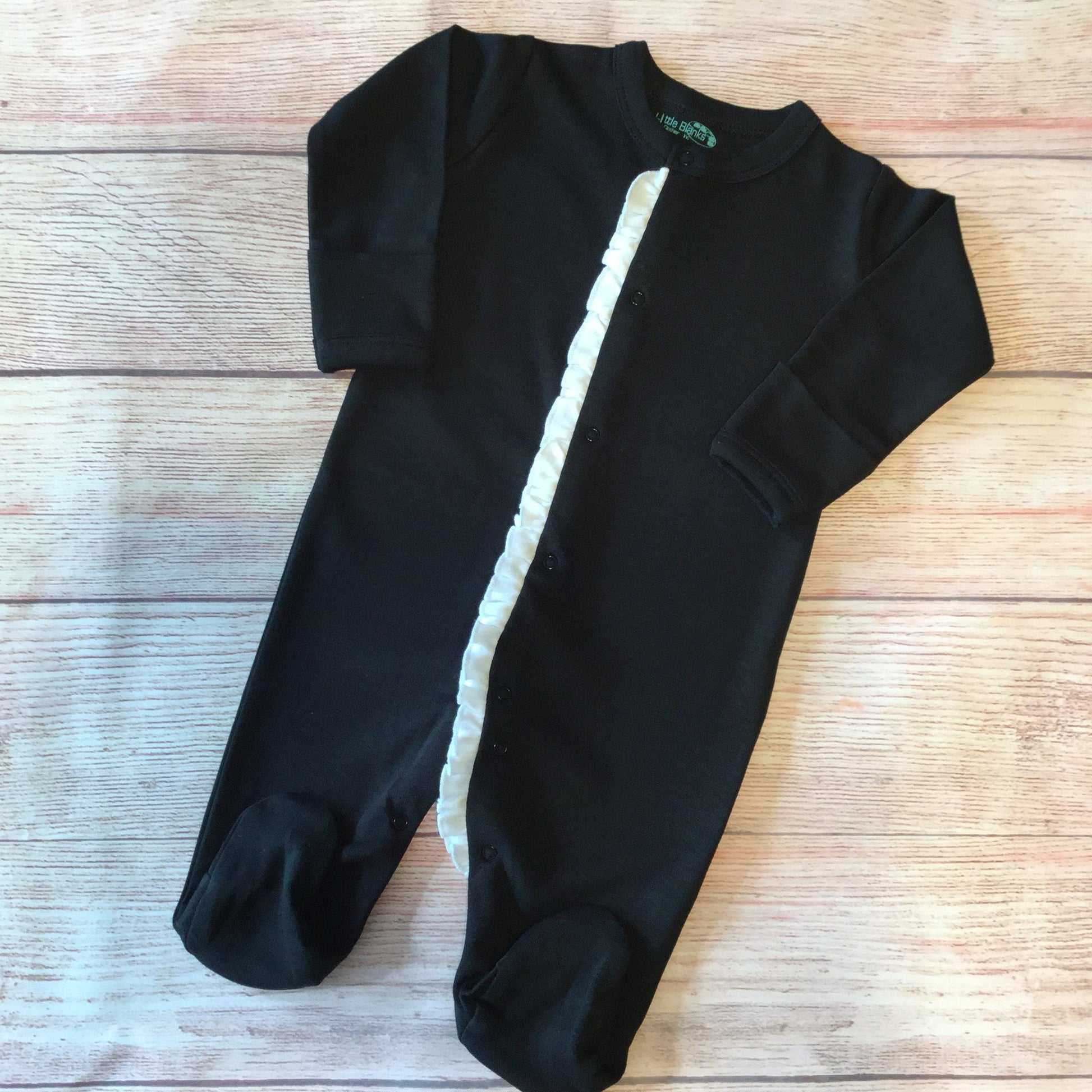 Ruffle Baby Sleeper | Girls Footie Pajamas |Ruffle Footie Pajamas | Personalized Ruffled Footie Pajamas | Girls Monogrammed Pajamas