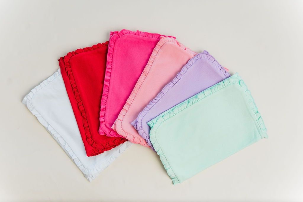 Mermaid Ruffle Bib & Burp Cloth