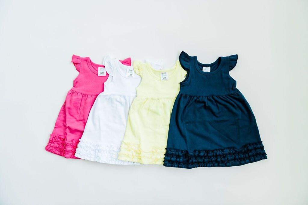 Girls Dress | Angel Sleeve Dress | Girls Outfit | Girls Monogrammed Dress | Toddler Dresses | Toddler Monogrammed Dress