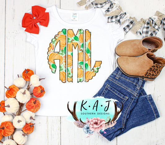MonogramMintPumpkinShirt PumpkinOnesie HalloweenBabyOutfit GirlFallBabyGirlOutfit FallOnesie ThanksgivingOnesie HalloweenShirt