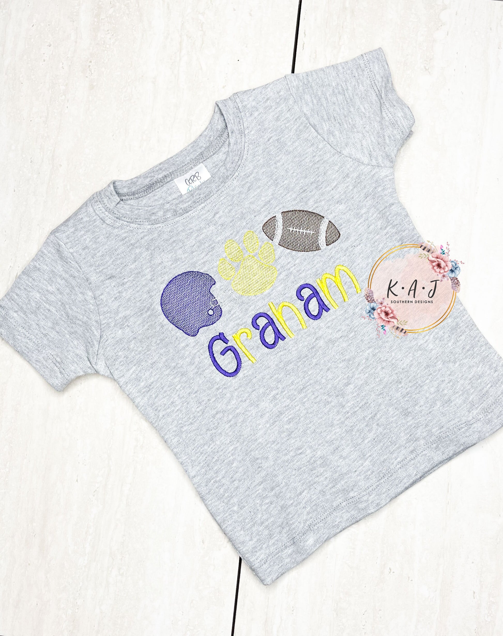 Purple&Gold College Football Shirt,Boys LSU Shirt,Purple,Gold Shirt,Football Shirt,Tigers Shirt,College Football Shirt,Spirit Shirt