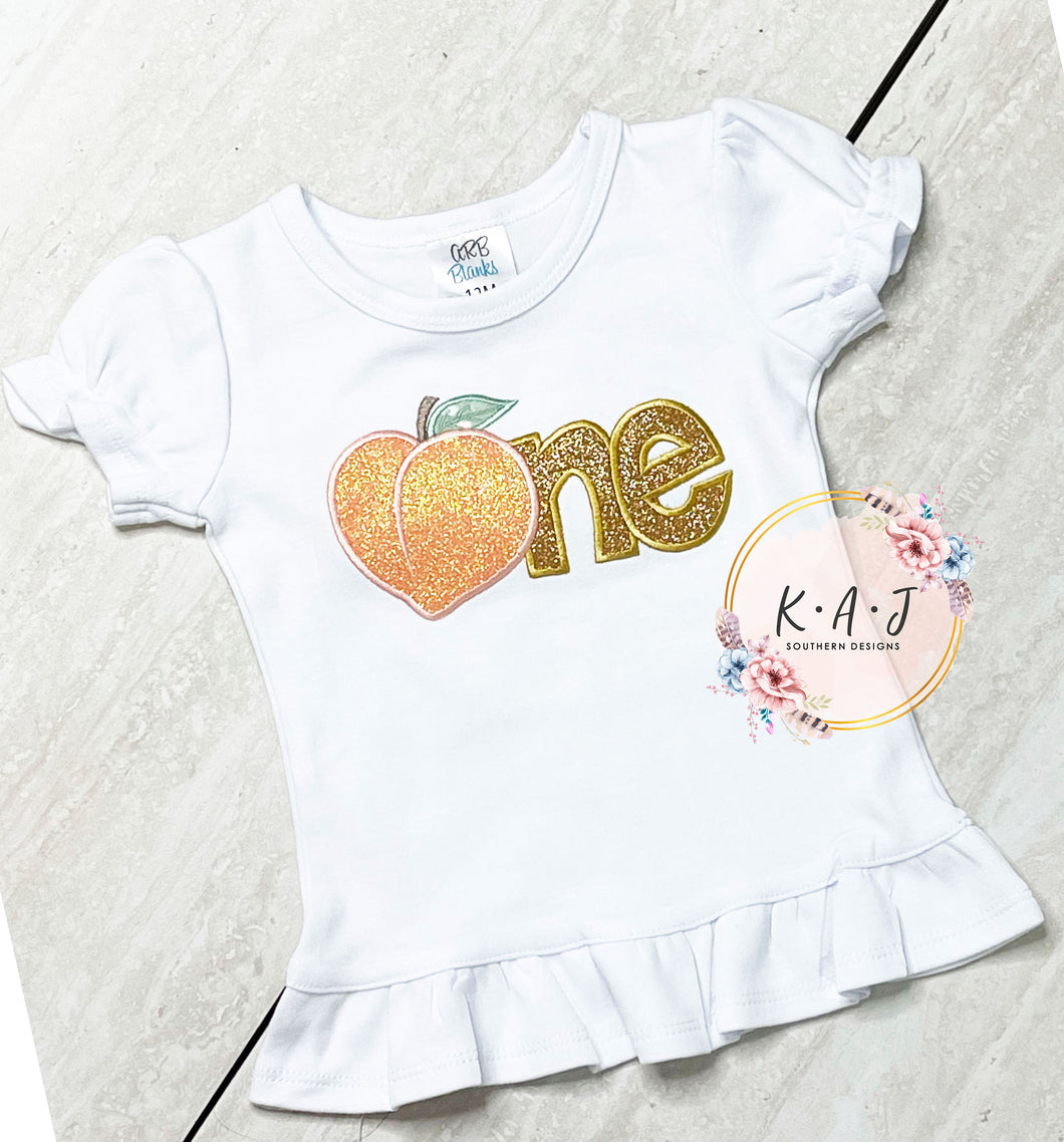 One Sweet Peach Birthday Shirt