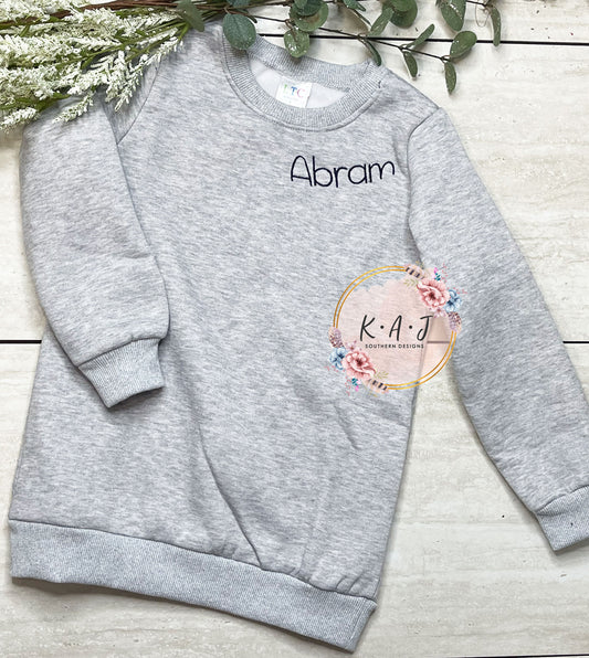 Kids Sweatshirt| Youth Sweatshirt| Crew Sweatshirt | Monogram Sweatshirt | Youth Monogrammed Sweatshirt | Kids Crew Neck | Kids Winter