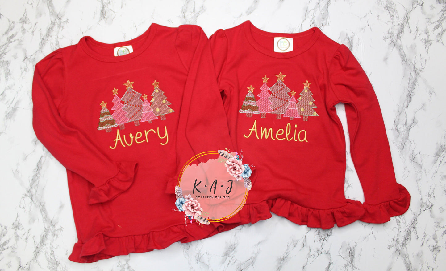 Christmas Tree Shirt | Girly Christmas Shirt | Christmas Tree Shirt | Santa Pictures | Colorful Tree Christmas