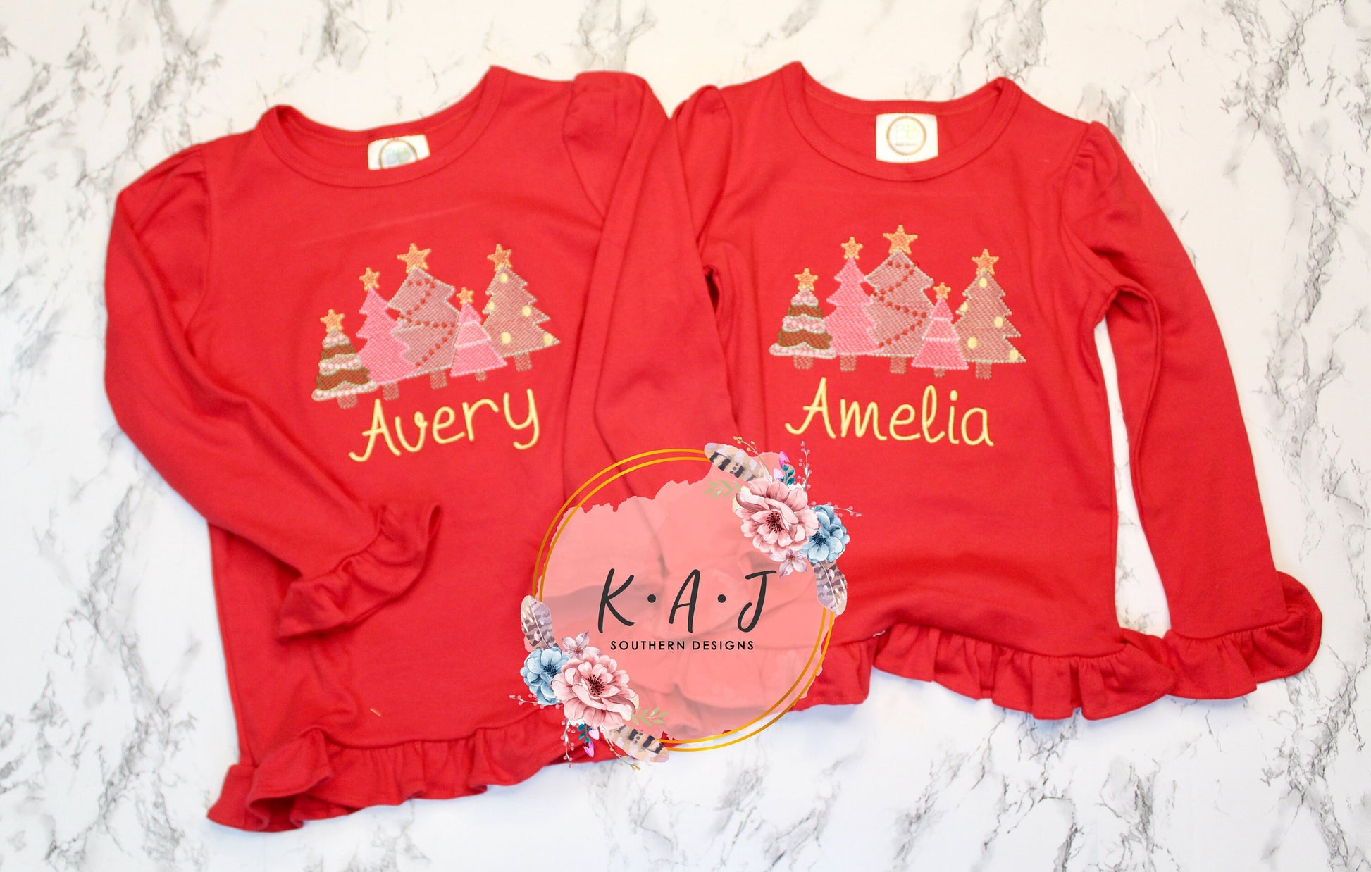 Christmas Tree Shirt | Girly Christmas Shirt | Christmas Tree Shirt | Santa Pictures | Colorful Tree Christmas
