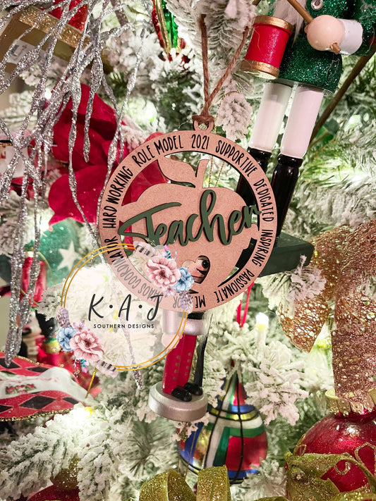 Teacher Gift | Christmas Ornament | Teacher Christmas Ornament | Teacher Christmas Gift